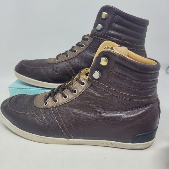 UGG Australia Mens Genuine Leather Sneakers Brown Size US 9 Shoes Comfort 99% main image 4